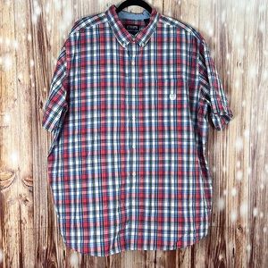 Men’s Chaps Easy Care Short Sleeved Button Up Shirt 3XL